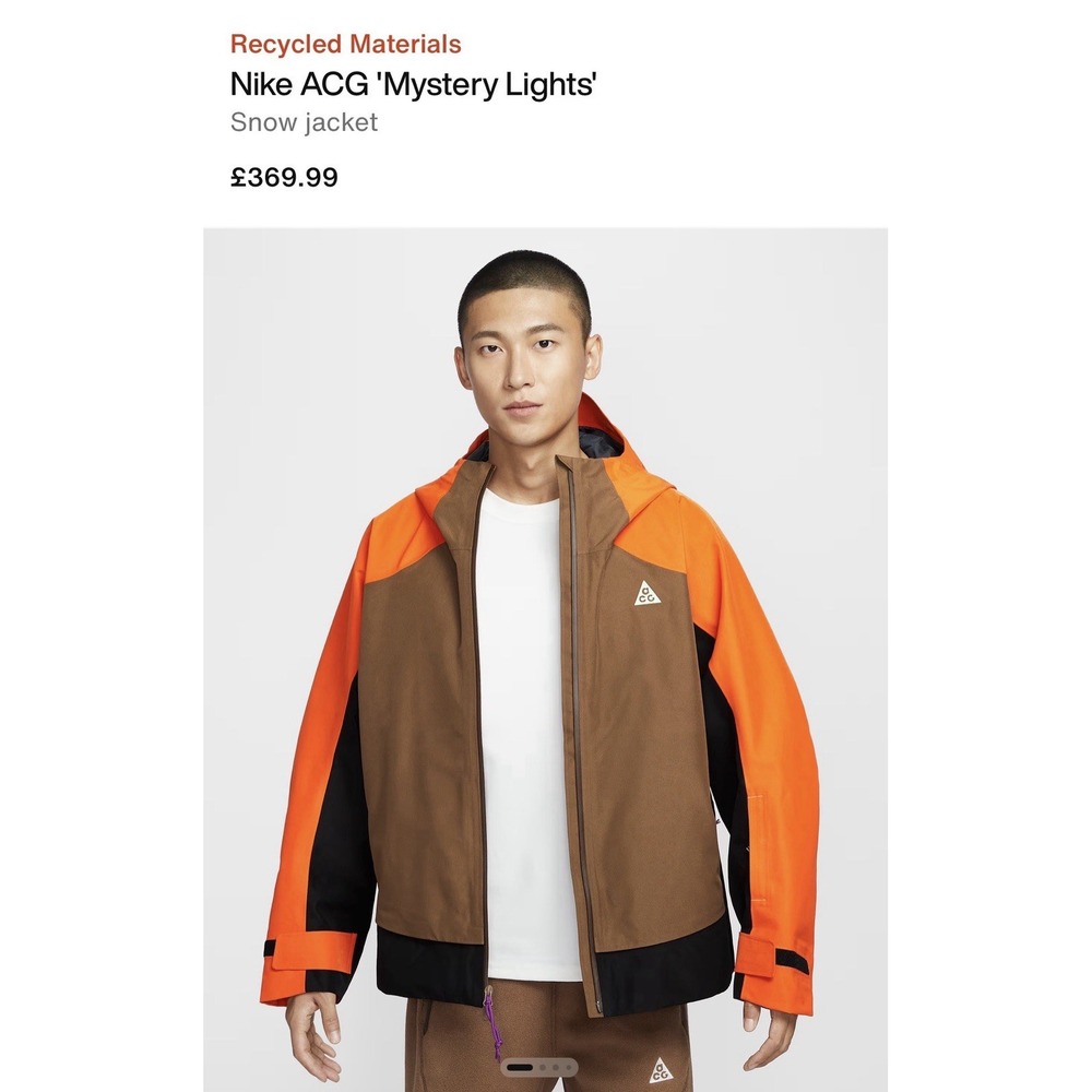Nike ACG Mystery Lights Gore-Tex Snow Jacket Mens Small HV1131-819 NWT